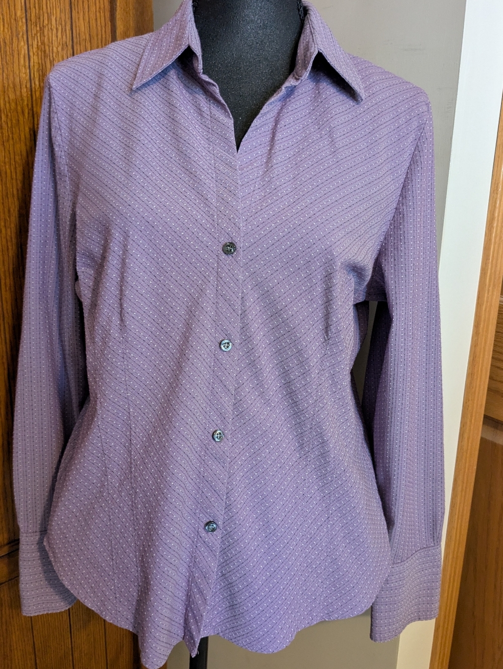 WORTHINGTON Stretch Long Sleeve Shirt,  Purples, Sz 14, NWOT!!!